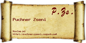 Puchner Zseni névjegykártya